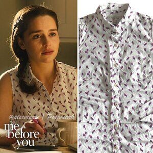 The Savile Row Company Bird Semi-Fitted Sleeveless Shirt Blouse ASO Louisa Clark